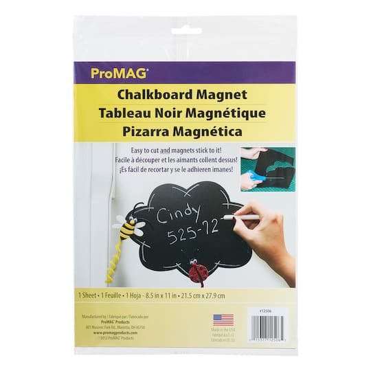 12 Pack: ProMAG&#xAE; 8.5&#x22; x 11&#x22; Chalkboard Magnet Sheet